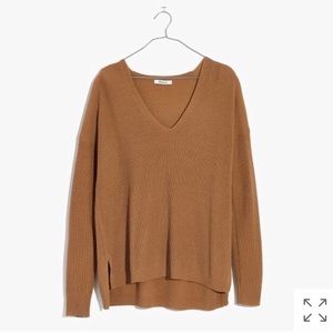 NWOT Madewell Brown Warmlight V-Neck Pullover
